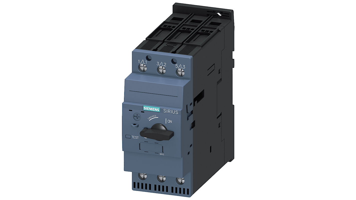Siemens 3RV2032-4DA10, interruttore automatico per protezione motore, 25 A, 690 V, tecnologia a rilascio magnetico.