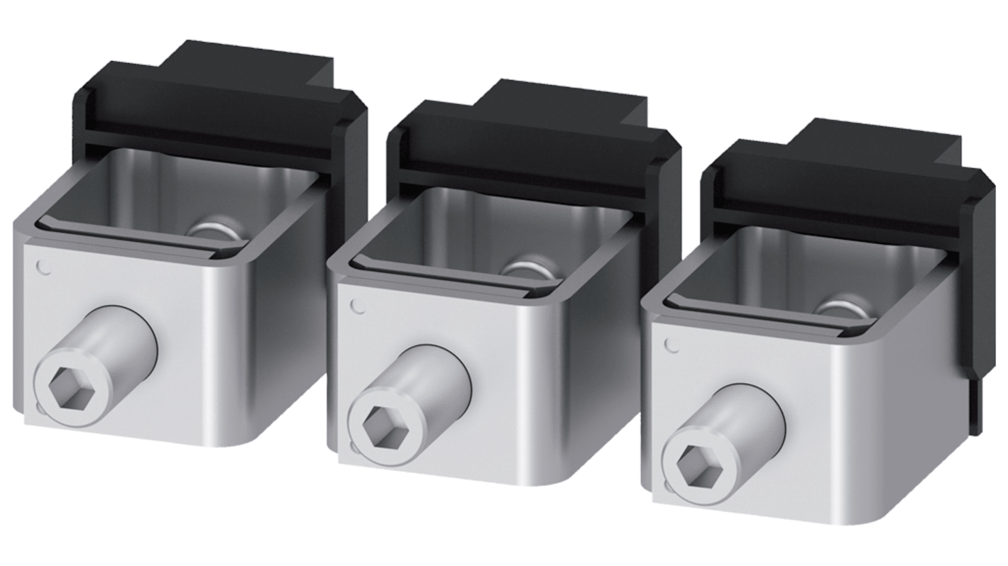 Siemens terminale 3VA9483-0JA13 per interruttori 3VA1 400/630, capacità di interruzione 70kA, dimensioni 57,7x40x38,7 mm.