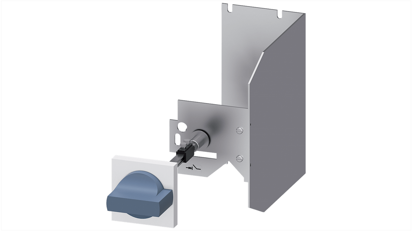 Siemens 3RV2946-3B, meccanismo rotativo per interruttori S3, colore grigio, montaggio a vite, dimensioni 78x75x75 mm, grado di protezione IP65.