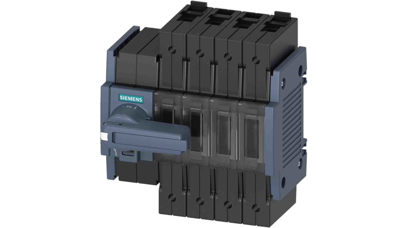Sezionatore interruttore Siemens 3KD2642-2ME10-0, 4 poli, montaggio su guida DIN, corrente massima 63 A, classe di protezione IP20.