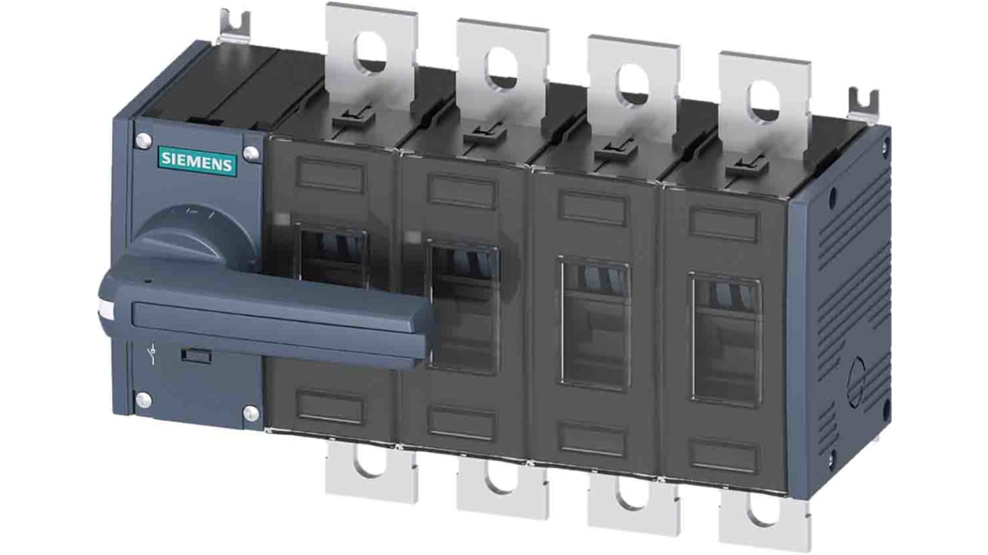 Sezionatore interruttore Siemens SENTRON 3KD, 4 poli, corrente 250 A, montaggio a vite, classe di protezione IP20.