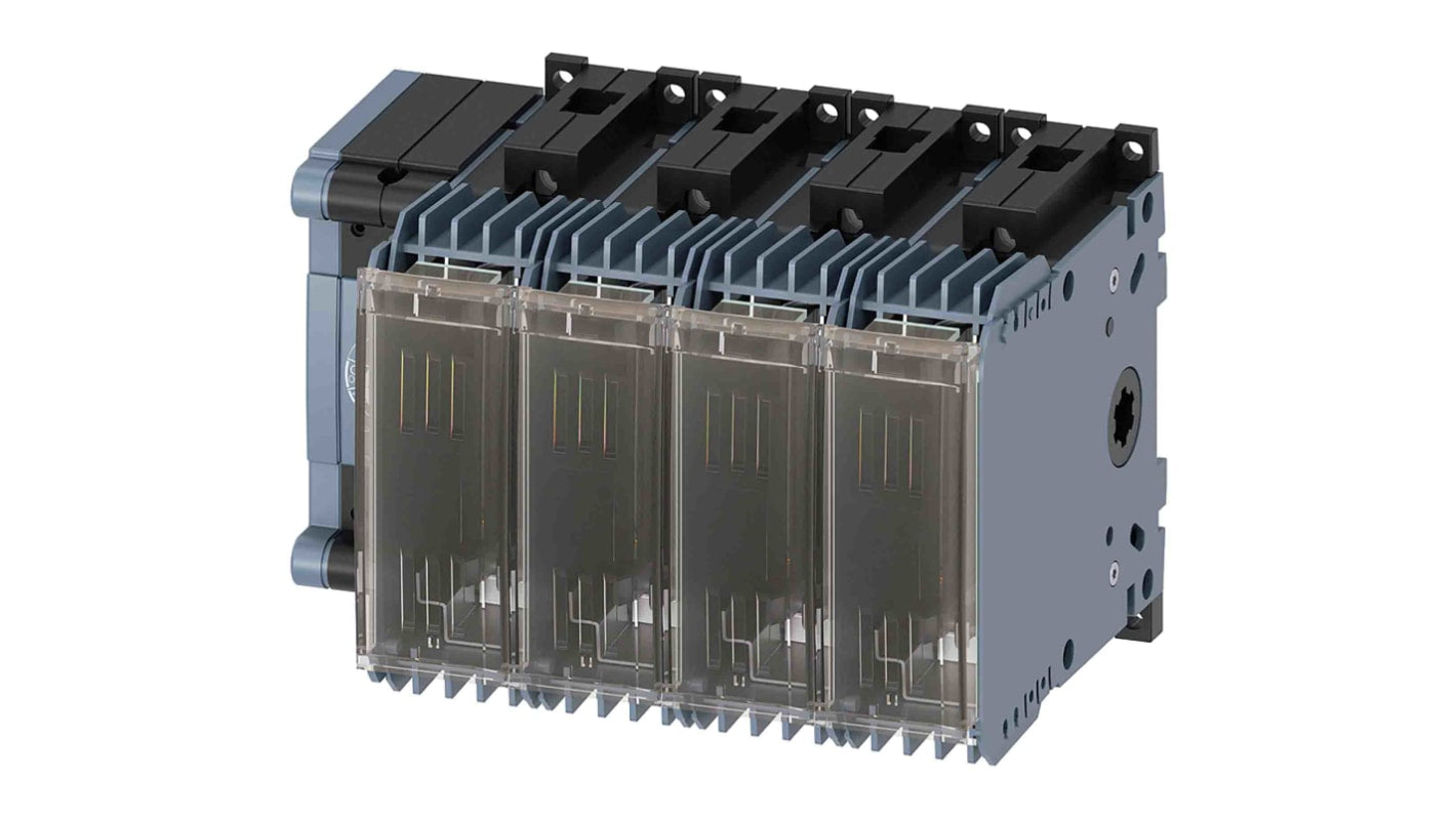 Sezionatore portafusibili Siemens 3KF1406-0LB11, 4 poli, corrente 63 A, montaggio su guida DIN, tensione 1000 V, classe IP20.