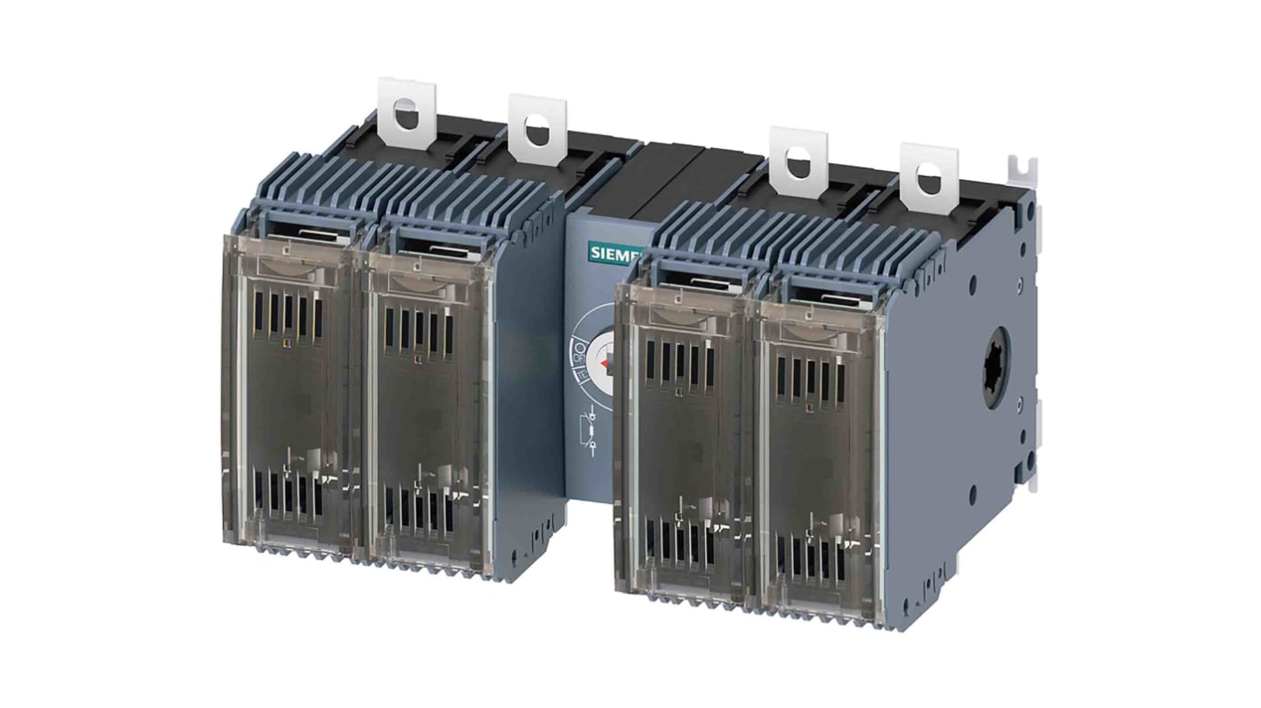 Sezionatore portafusibili Siemens 3KF2412-0MF11, 4 poli, 125 A, montaggio superficiale, dimensioni 236,7 x 150 x 161,5 mm.