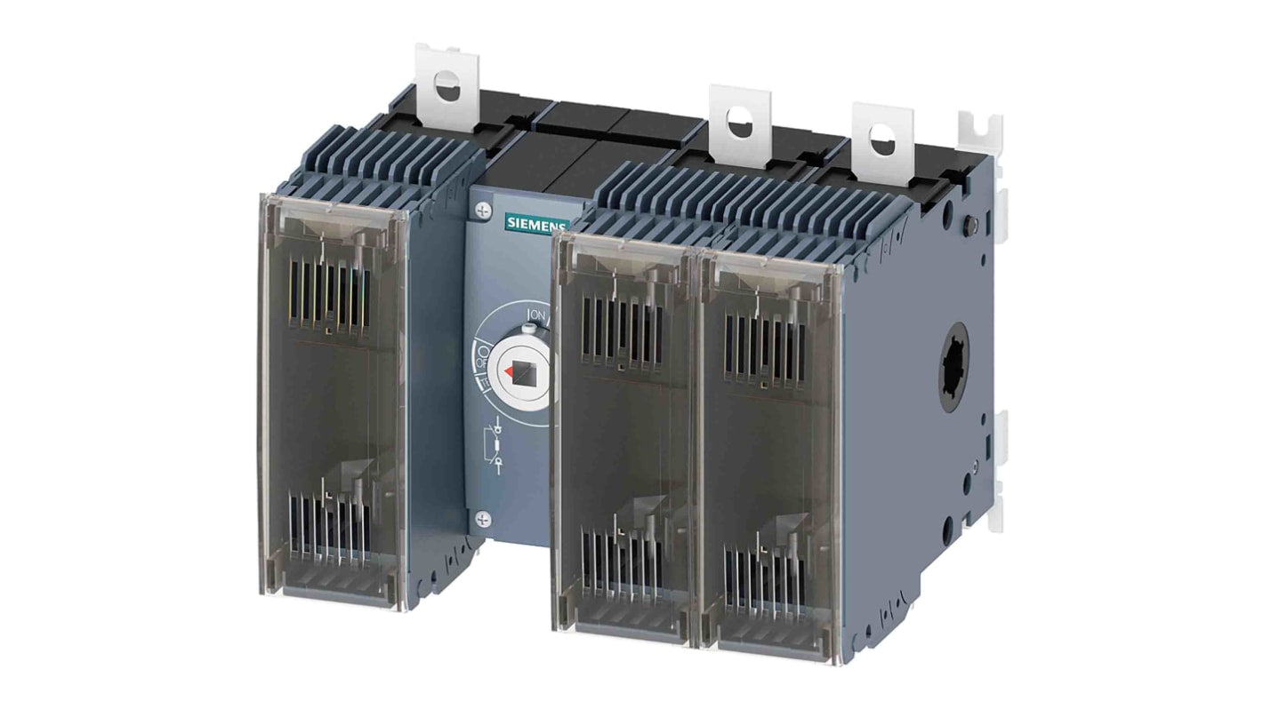 Sezionatore portafusibili Siemens 3KF3325-0MF11, 3 poli, montaggio superficiale, corrente 250A, fusibili NH0/NH1.
