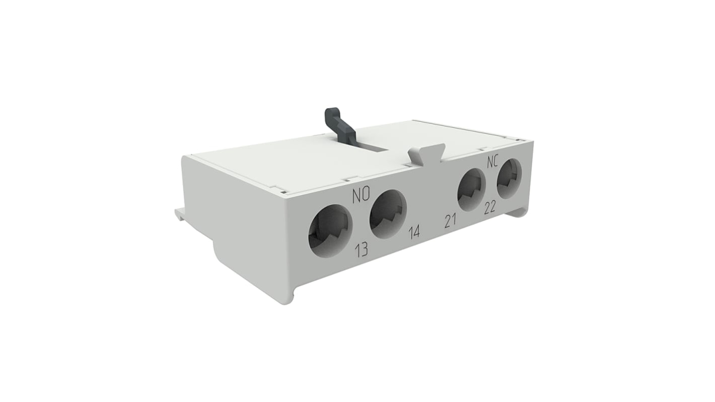 Contatto ausiliario Rockwell Automation 140MP-A-AFA11, 2 poli, 1 N/C + 1 N/A, montaggio frontale, tensione 250 V.