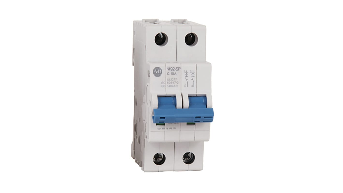 Interruttore magnetotermico Rockwell Automation 2P 50A, Tipo C. Protezione da sovracorrente, conformità RoHS, resistenza agli urti. Per condizioni estreme.