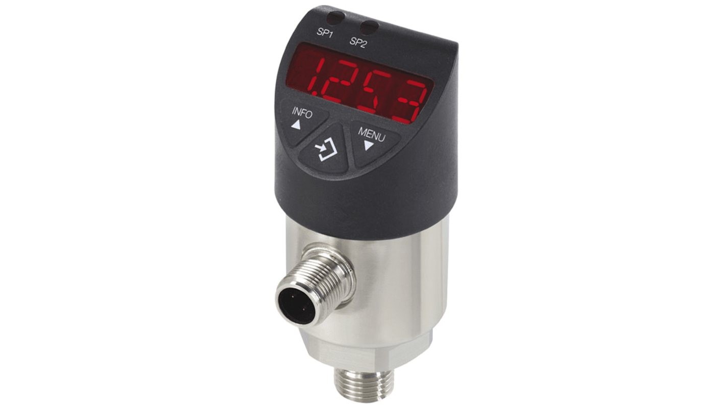 WIKA 14240430, pressostato elettronico PSD-4, pressione relativa fino a 100 bar, uscita PNP/NPN, grado di protezione IP65/IP67.