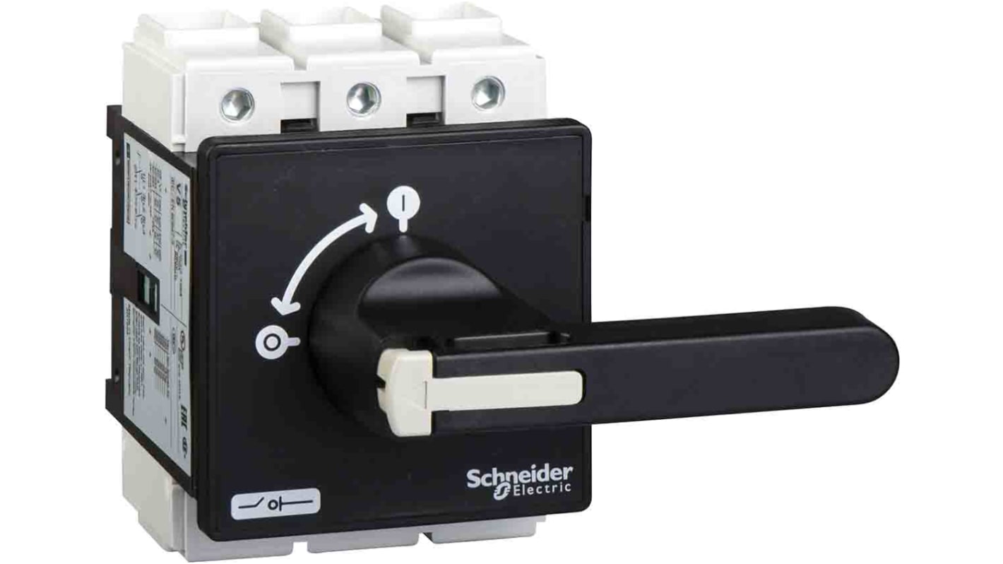 Schneider Electric VBF6 Sezionatore TeSys Vario 3P 175A IP65 per commutazione motori. Maniglia bloccabile e design robusto.