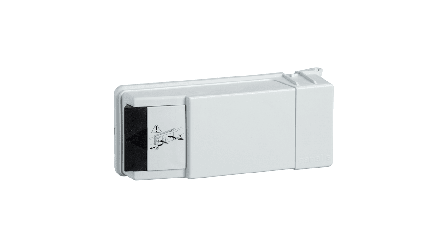 Accessorio per canaline Canalis Schneider Electric KBC16DCF40: 205 x 68 x 38mm, Green Premium, protezione cavi da polvere e acqua.