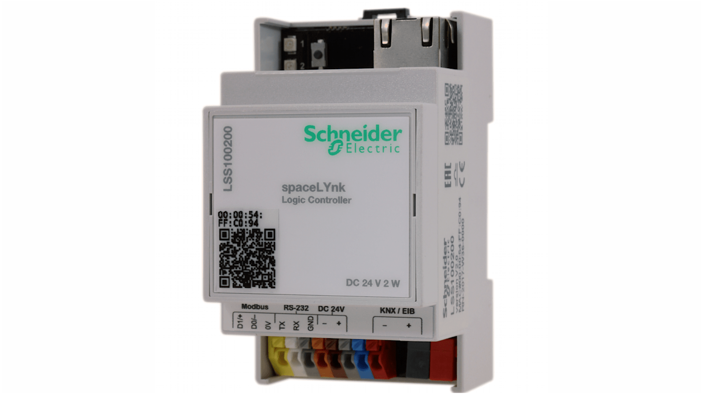 Controllore logico Schneider Electric LSS100200, 4 ingressi, alimentazione 24Vdc, temperatura -5 a 45°C, compatibile SpaceLYnk.