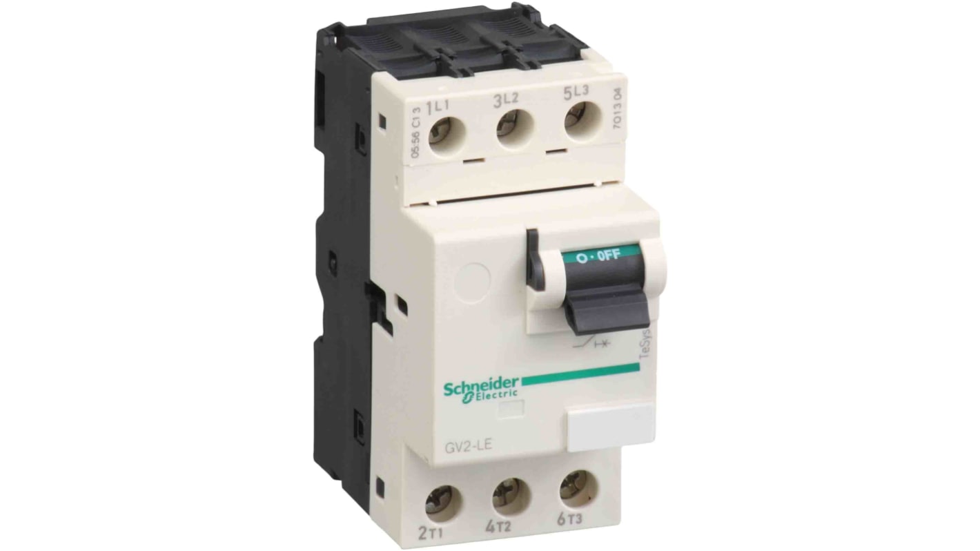 Interruttore TeSys Schneider Electric GV2LE05, 1 A, 690 V, tecnologia termico-magnetica, conforme RoHS.