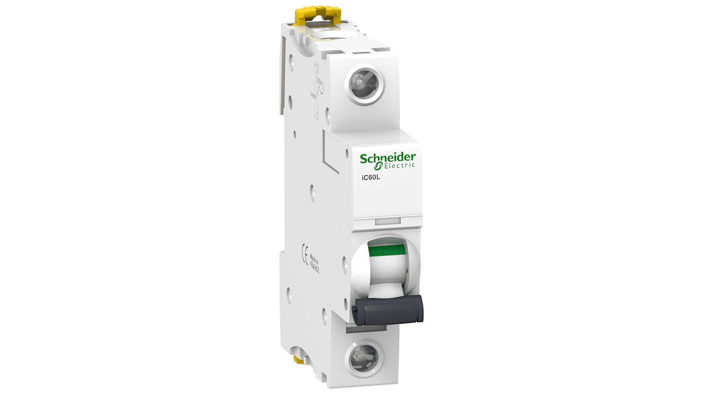 Interruttore magnetotermico Schneider Electric A9F94103, 1P 3A, Tipo C, montaggio DIN, dimensioni 85mm x 18mm x 78.5mm.