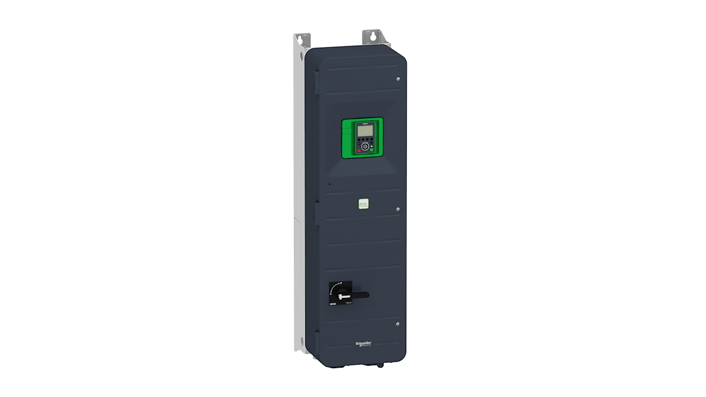Avviatore a velocità variabile Schneider Electric ATV650D55N4E, potenza 55 kW, 480 V, 3 fasi, IP55, comunicazione Modbus.