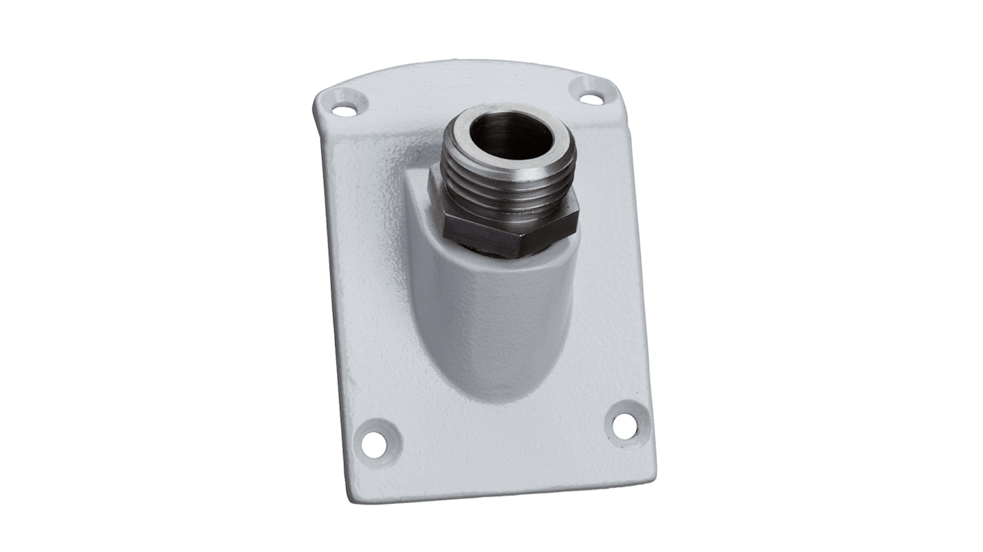 Modulo di connessione Schneider Electric NSYCMACS50 per armadi, in alluminio, compatibile con tubo quadrato 50 mm, montaggio su staffe fisse.