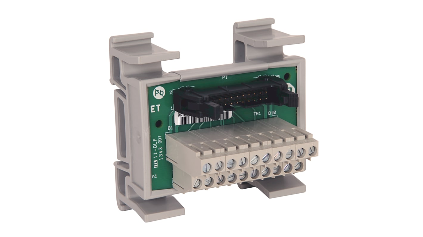 Modulo di interfaccia Allen Bradley 1492-IFM20FN per montaggio su guida DIN, 20 poli, compatibile con cavi precablati.