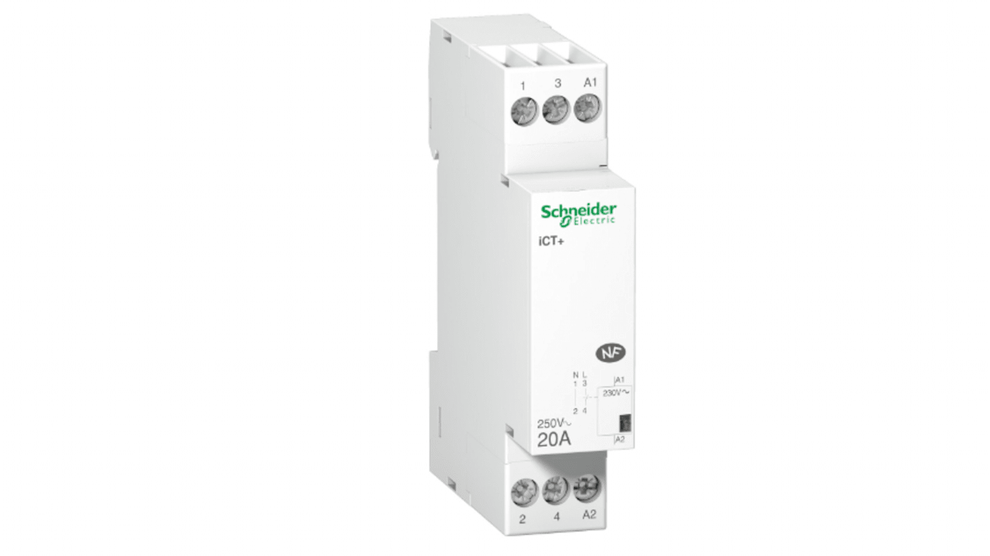 Contattore modulare Schneider Electric A9C15030, 1 polo, 20 A, montaggio su guida DIN, silenzioso, 230 V.