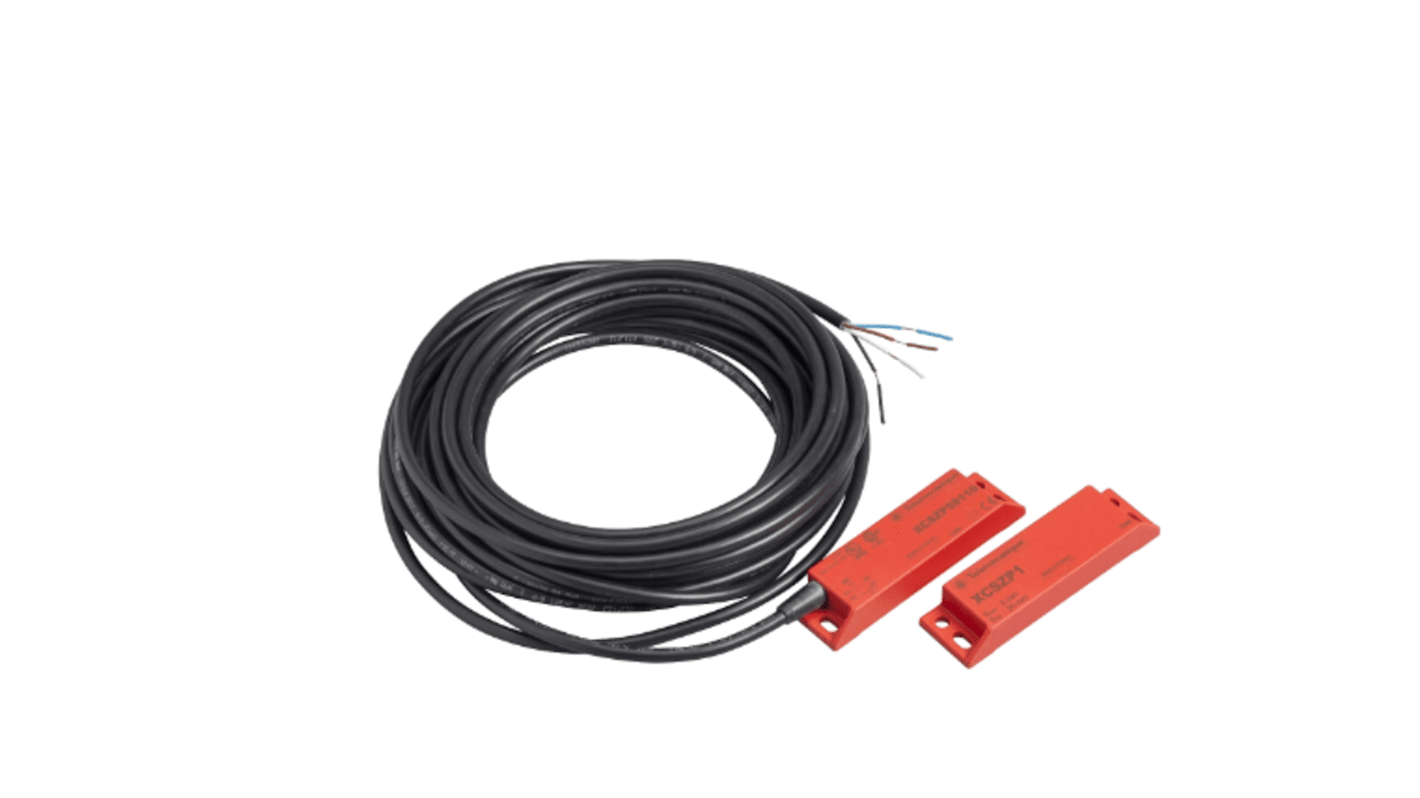 Interruttore di sicurezza rettangolare Telemecanique Sensors XCSDMP5915, 1NC/1NA, dimensioni 88 x 25 x 13mm, corpo in plastica, pre-cablato 5m.