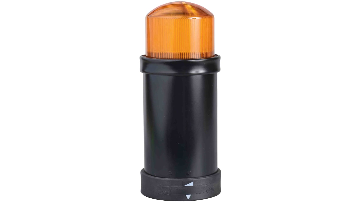 Elemento luminoso lampeggiante ambra Schneider Electric XVBC8E5, 48 V AC/DC, compatibile con torrette modulari.