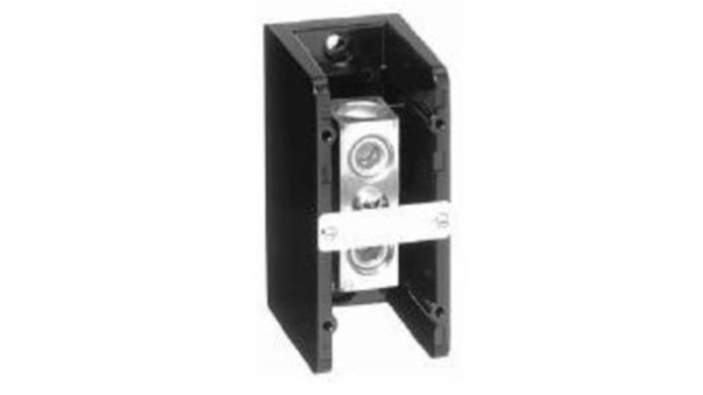 Blocco di distribuzione Allen Bradley 1492-BE, 1 via, 255 A, 600 V, montaggio a pannello, custodia in alluminio.