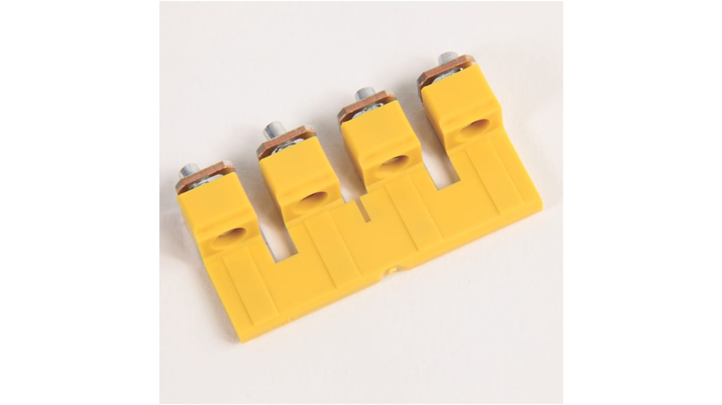 Ponticello centrale a vite Allen Bradley 1492-CJJ10-4, 4 poli, grigio, dimensione 10mm, per applicazioni industriali.