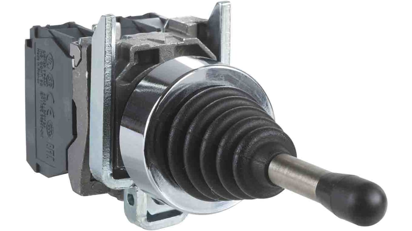 Controller joystick Schneider Electric XD5PA14, 4 assi, protezione IP66, tensione 600V, corrente 100 mA.