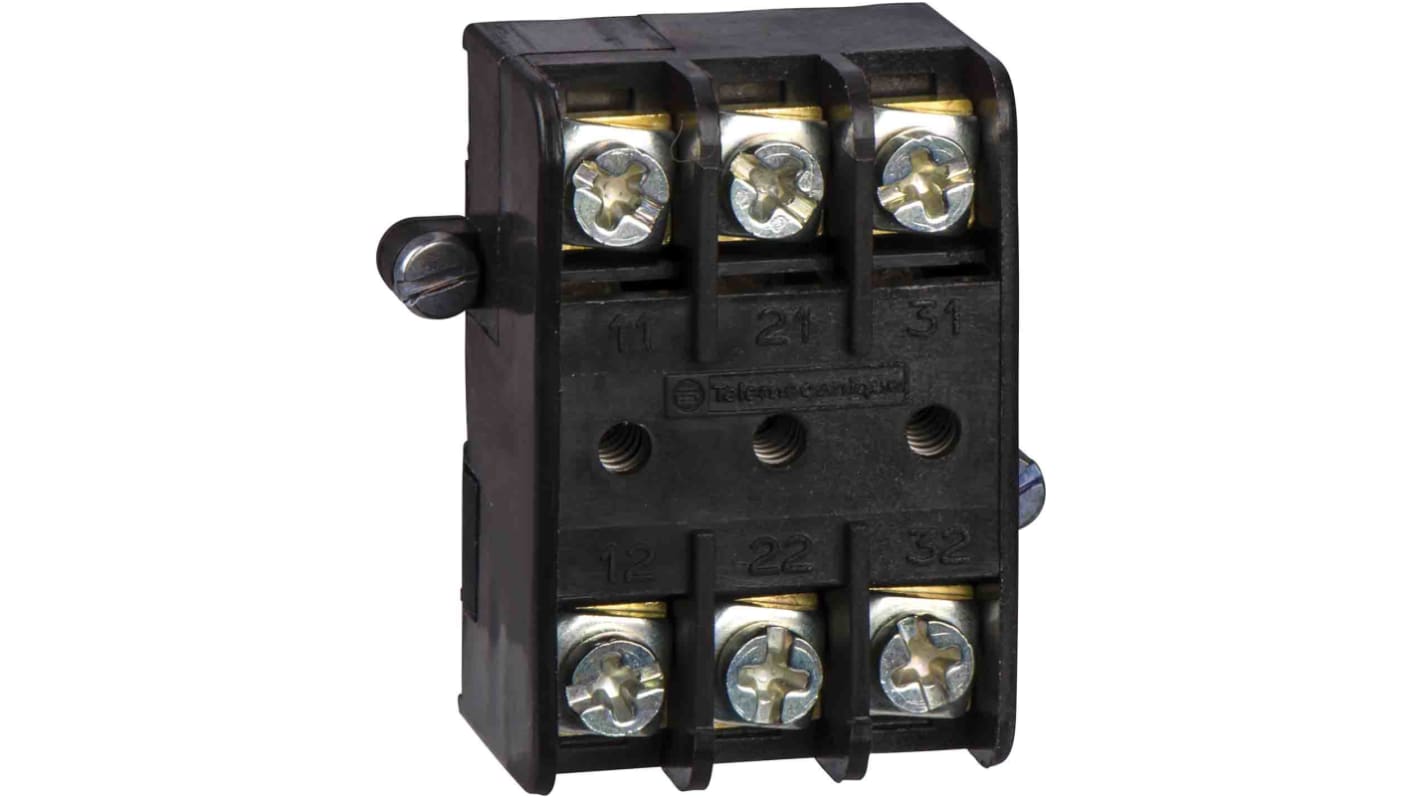 Blocco contatti Schneider Electric XENT1991, 3NC, 400V, terminali a vite, per attivazione circuiti elettrici.