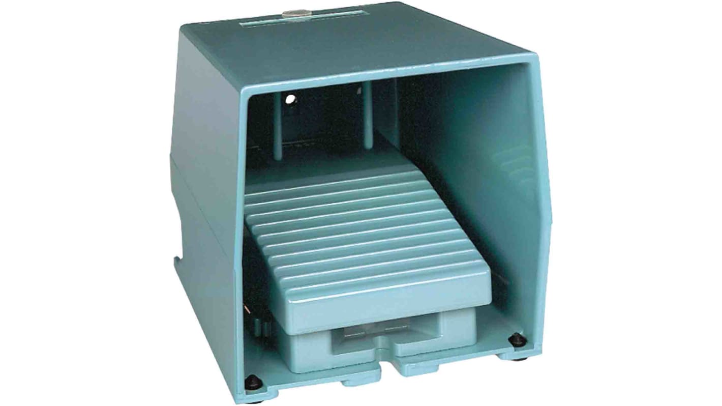 Interruttore a pedale instabile On-Off Schneider Electric XPEM329, IP66, 2NC+2NO, metallo, 240V AC, 250V DC, 3 A.