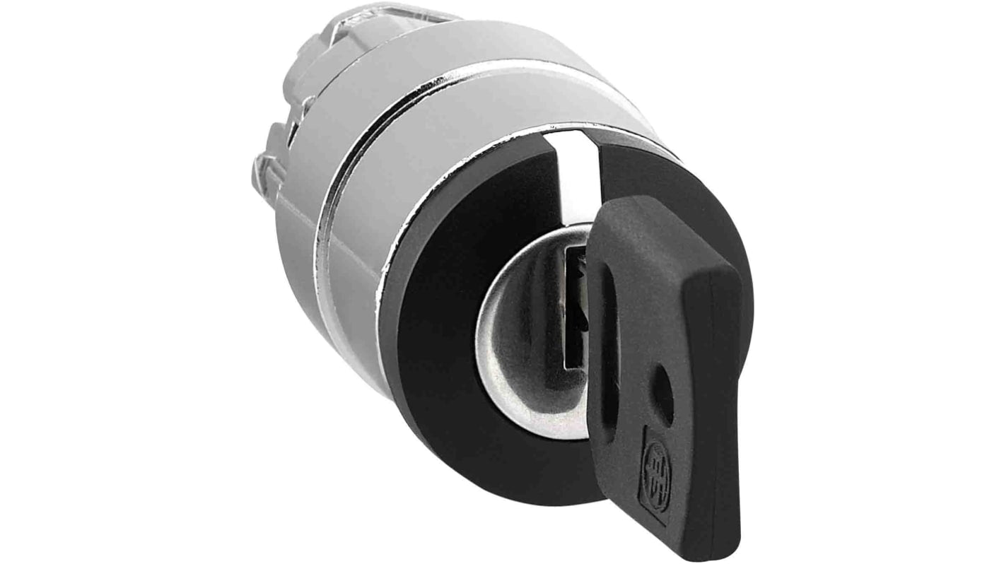 Testa selettore Schneider Electric ZB4BG05, 3 posizioni, per interruttori rotanti Harmony XB4, attivazione rotativa.