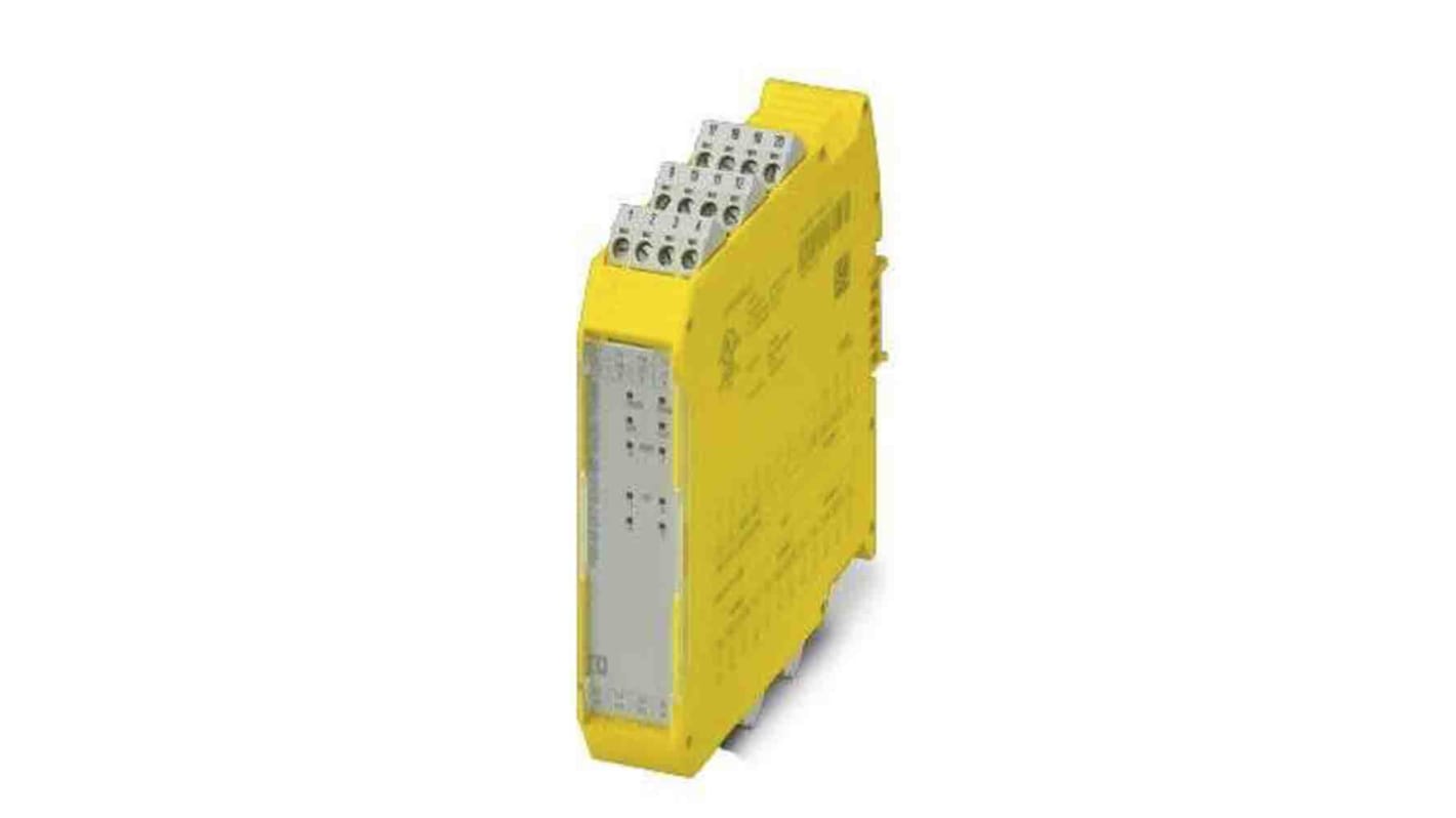 Modulo di espansione Phoenix Contact 1104985, 24 V, 4 ingressi e 4 uscite, compatibile con applicazioni di sicurezza PL e SIL 3.