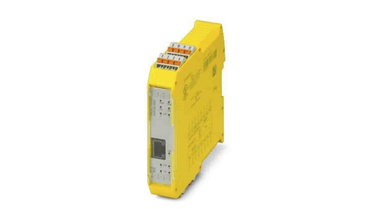 Modulo di espansione PSR di Phoenix Contact, codice 1104990, per automazione sicura, 1 ingresso, 8 uscite, larghezza 22,6 mm.