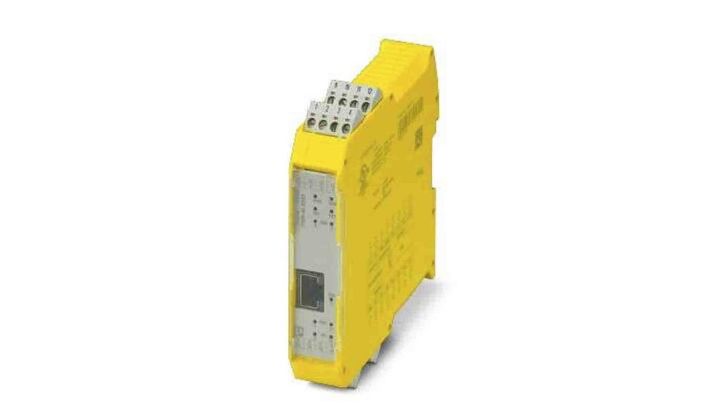 Modulo di espansione Phoenix Contact 1105009, 24 V, 2 ingressi, 1 uscita, per sistemi di sicurezza, larghezza 22,6 mm.