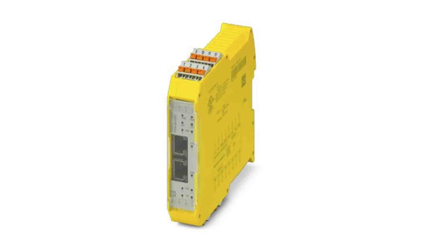 Modulo di espansione PSR Phoenix Contact 1105093, 24 V, 4 ingressi, 8 uscite, dimensioni 22,6 mm, per applicazioni di sicurezza fino a PL e SIL 3.