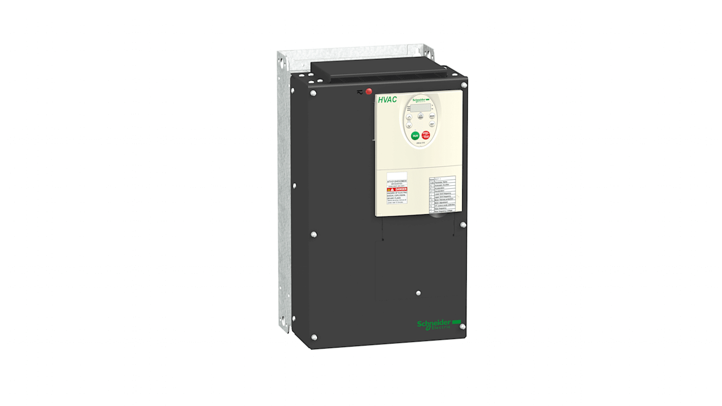 Avviatore a velocità variabile Schneider Electric ATV212HD22N4, potenza 22 kW, tensione 480 V, comunicazione Modbus.