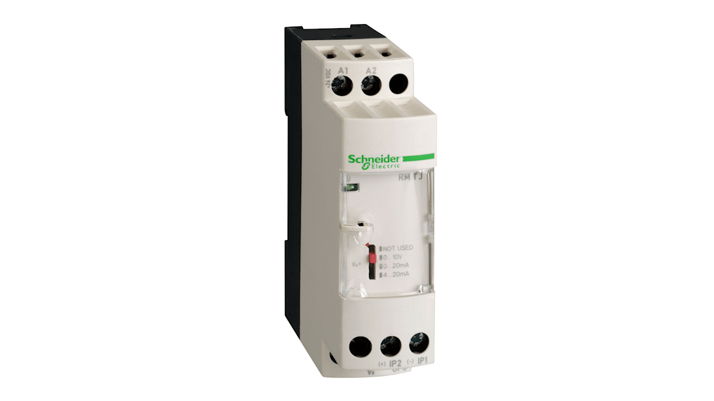 Trasmettitore di temperatura Schneider Electric RMTJ60BD, ingresso PT100, range 0°C-300°C, diametro 31 mm.
