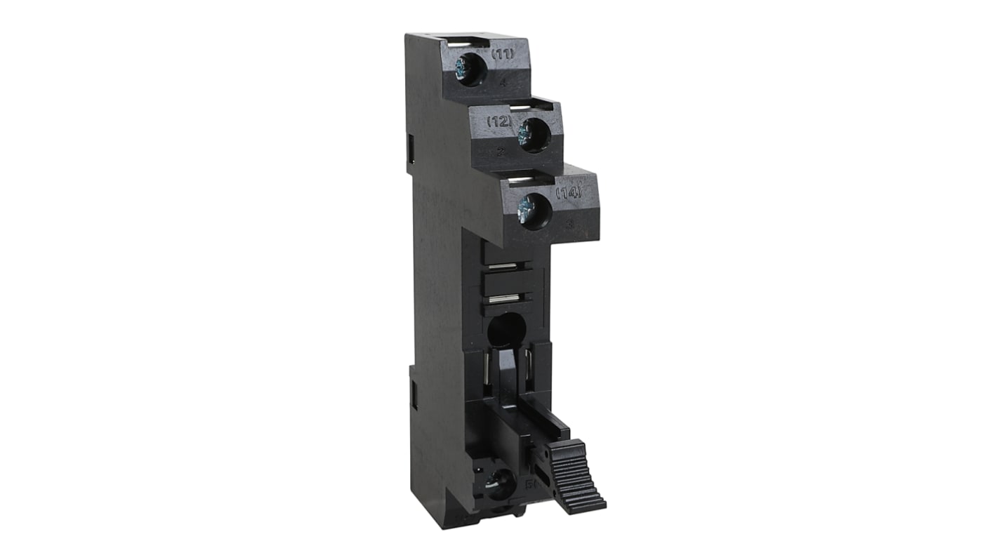 Zoccolo per relè Rockwell Automation 700-HN121, 5 contatti, montaggio su guida DIN, tensione 300V, compatibile con 700-HR e 700-HX.