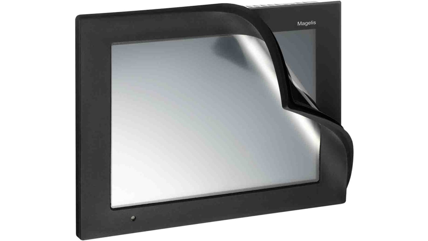 Coperchio di protezione Schneider Electric HMIZDCOV7 per HMI HMIDT742, protegge il display da polvere e graffi.