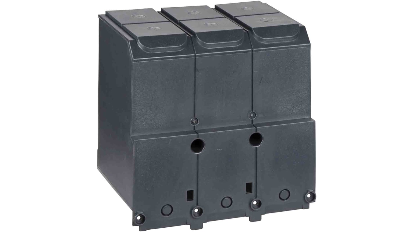 Coperchio compatto LV438345 di Schneider Electric per NSX400, terminale a 3 poli per collegamenti in serie.