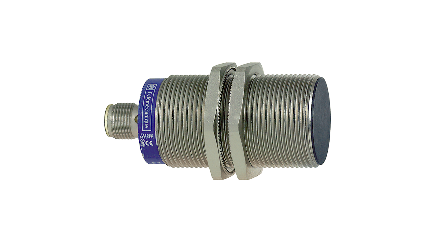 Sensore di prossimità induttivo cilindrico Telemecanique Sensors XS1M30MB250K, M30, rilevamento 10 mm, IP67, montaggio a filo.