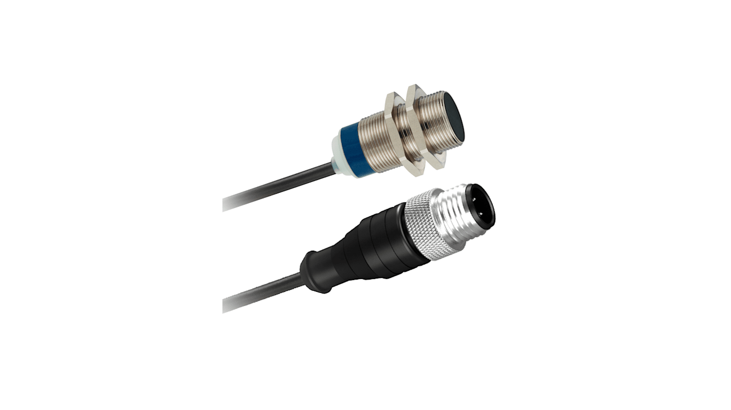 Sensore di prossimità induttivo cilindrico Telemecanique Sensors XS518B1CAL08M12, M18 x 1, rilevamento 5 mm, IP67/IP69K, connettore M12.