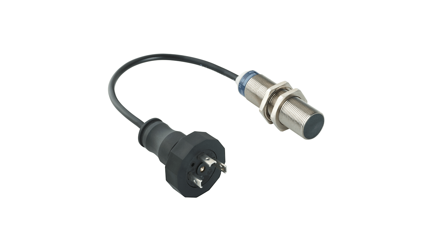 Sensore di prossimità cilindrico Telemecanique Sensors XS618B1MAL01C, M18, rilevamento 8 mm, montaggio a filo, grado di protezione IP68/IP69K.