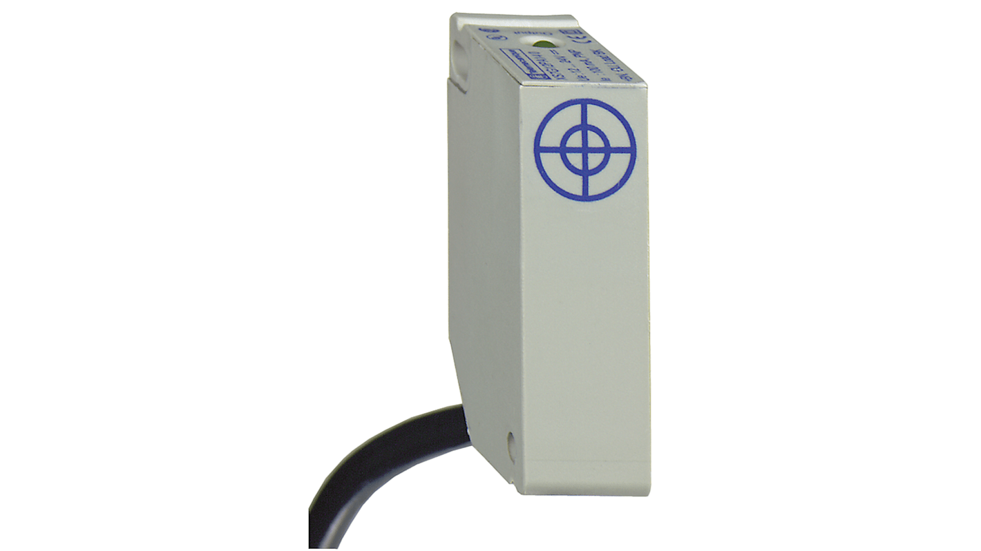 Sensore di prossimità induttivo Telemecanique Sensors XS8G12MA230, rilevamento 4 mm, IP67, cavo 2 m, alimentazione 24-240 V AC.
