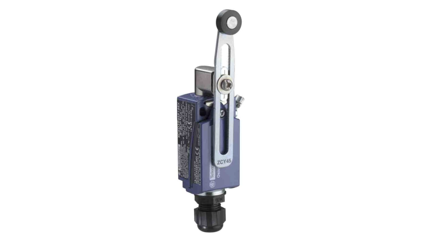 Interruttore di fine corsa Telemecanique Sensors XCKD3945P16EX, 2NC/1NA, custodia metallica, IP66/IP67, 600V, 10A.