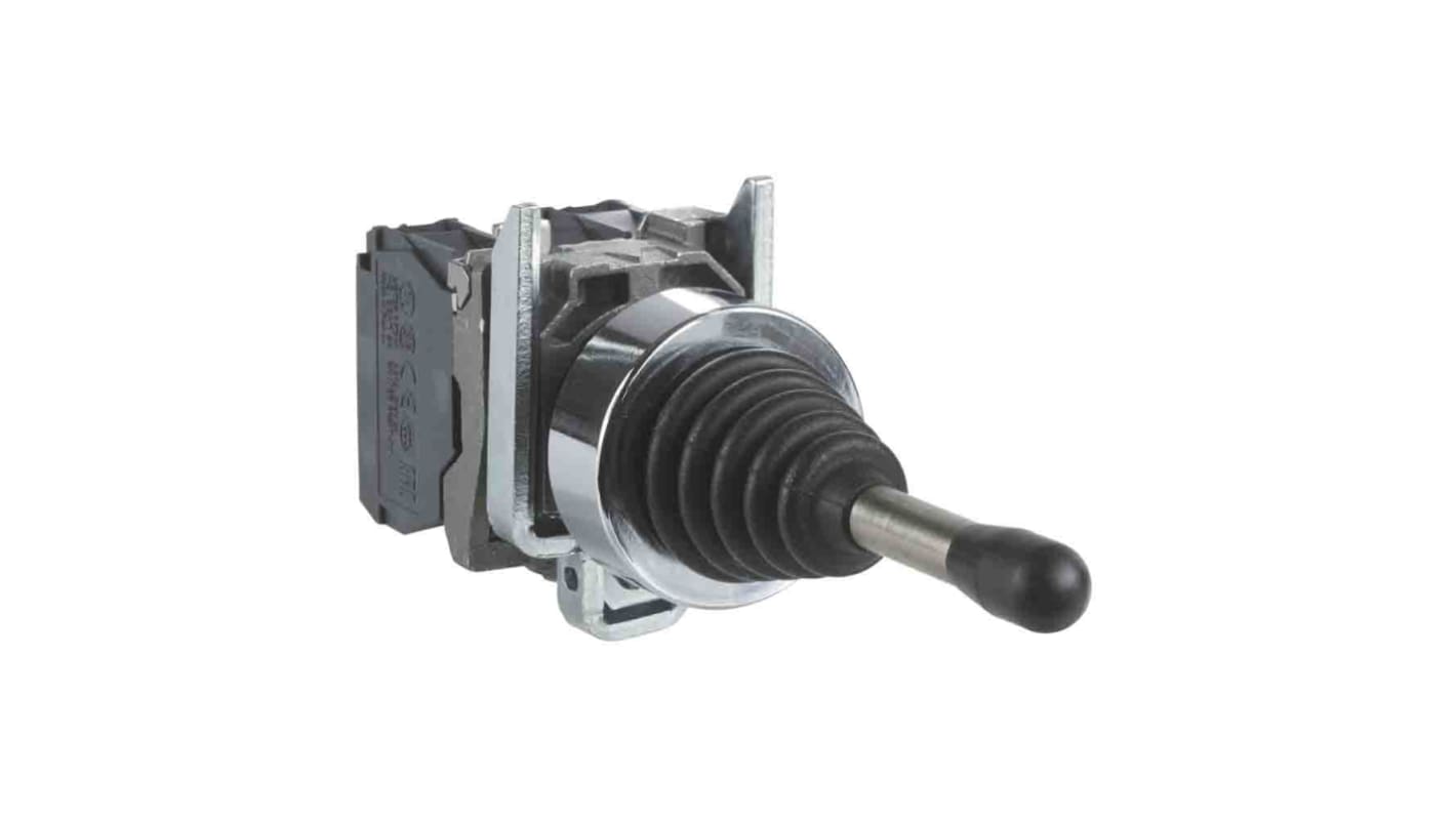 Controller joystick Schneider Electric XD5PA12, IP66, 2 assi, 1 contatto NA, per il controllo di macchine industriali.