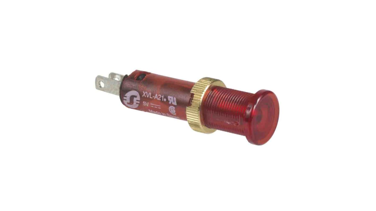 Spia LED rossa Schneider Electric Harmony XVL, foro 8 mm, tensione 12 V, protezione IP40/IP65, priva di mercurio.