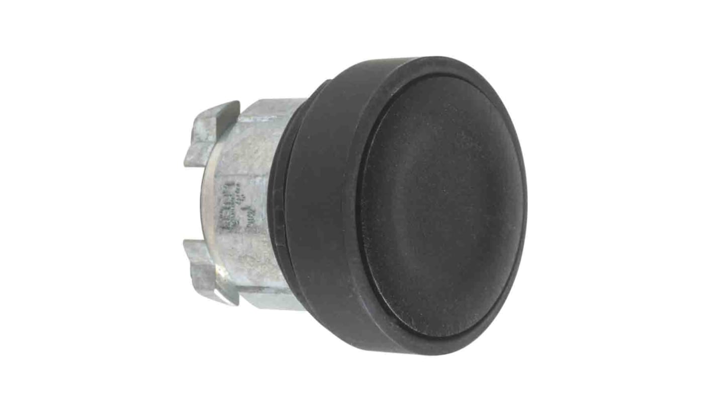 Attuatore pulsante instabile Schneider Electric Harmony XB4, testa nera, diametro foro 22mm, meccanismo a impulsi.