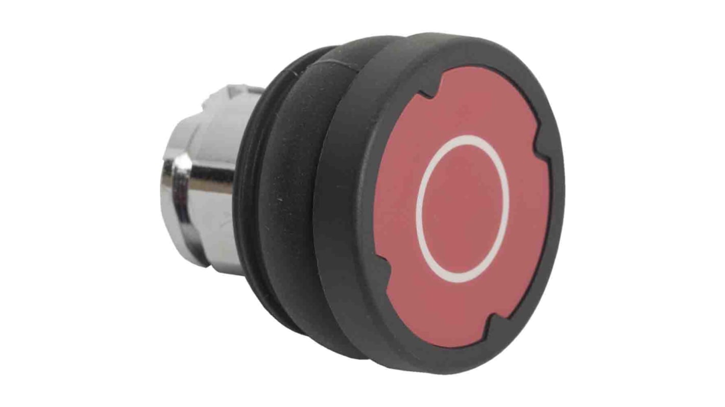Attuatore pulsante instabile rosso serie Harmony XB4 di Schneider Electric, diametro foro 22mm, progettato per ambienti difficili.