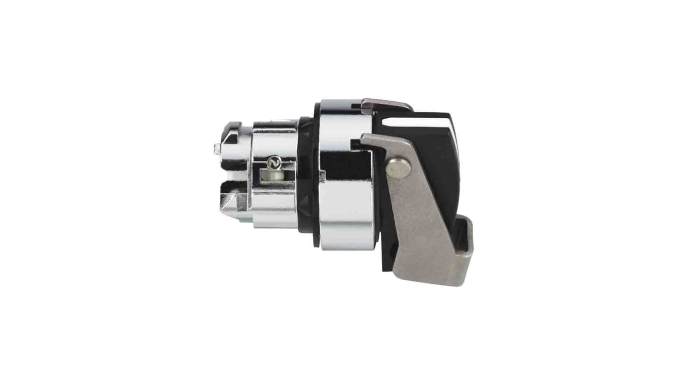 Testa selettore Schneider Electric ZB4, 2 posizioni, diametro foro 22mm, bloccaggio a destra, protezione IP67/IP69K.