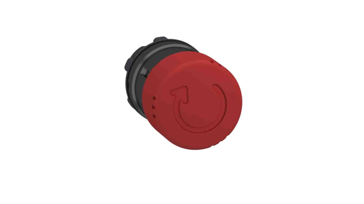 Pulsante di arresto di emergenza Schneider Electric ZB4, montaggio a pannello, diametro 22 mm, attuazione a pulsante, testa rossa.