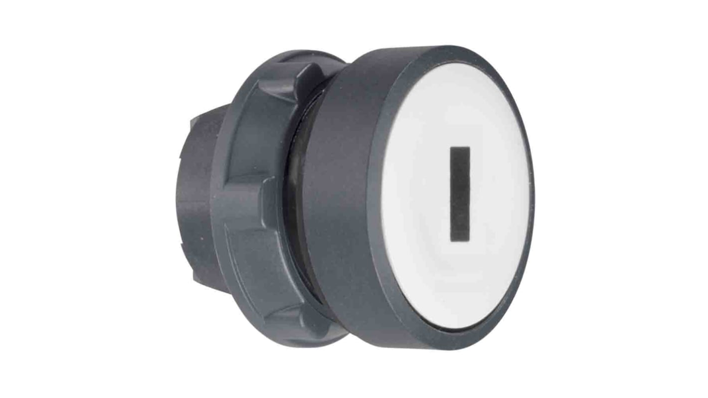 Attuatore pulsante instabile bianco Schneider Electric, serie Harmony XB5, diametro foro 22mm, montaggio a innesto.