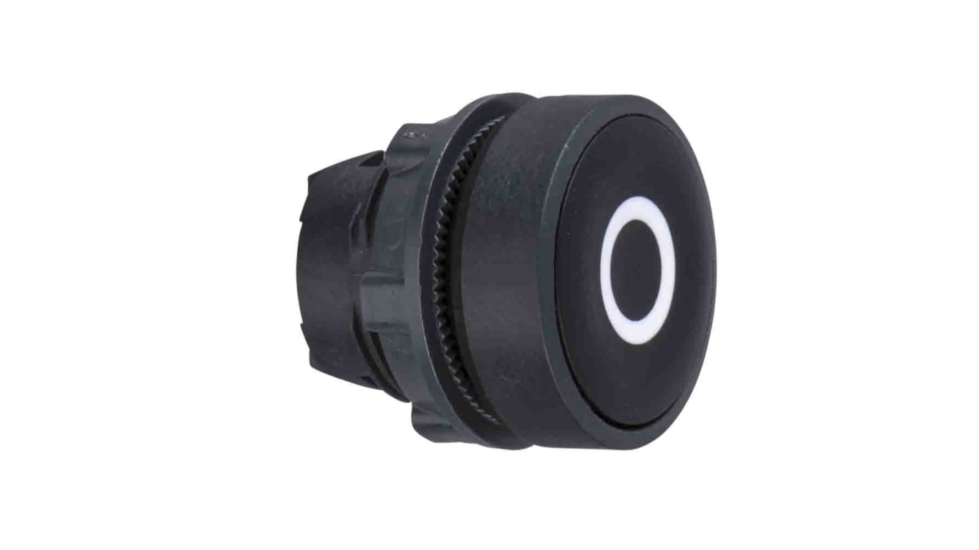 Attuatore pulsante instabile nero Schneider Electric, serie Harmony XB5, diametro foro 22 mm, facile montaggio a innesto.